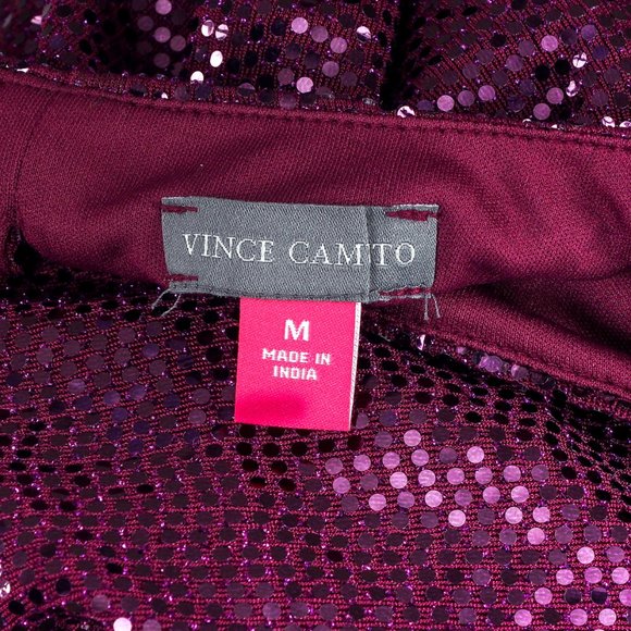 NWT Arresting Plum Sequin Keyhole-Back Sleeveless Dress - M - Picture 9 of 9